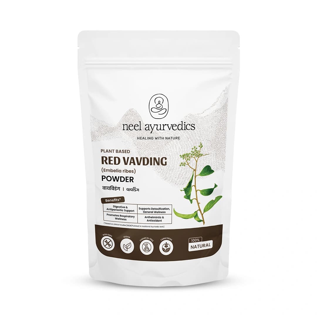 Neel Ayurvedics Vavding Rosso / Vayu Vidanga / Embelia ribes in polvere - 100 GM