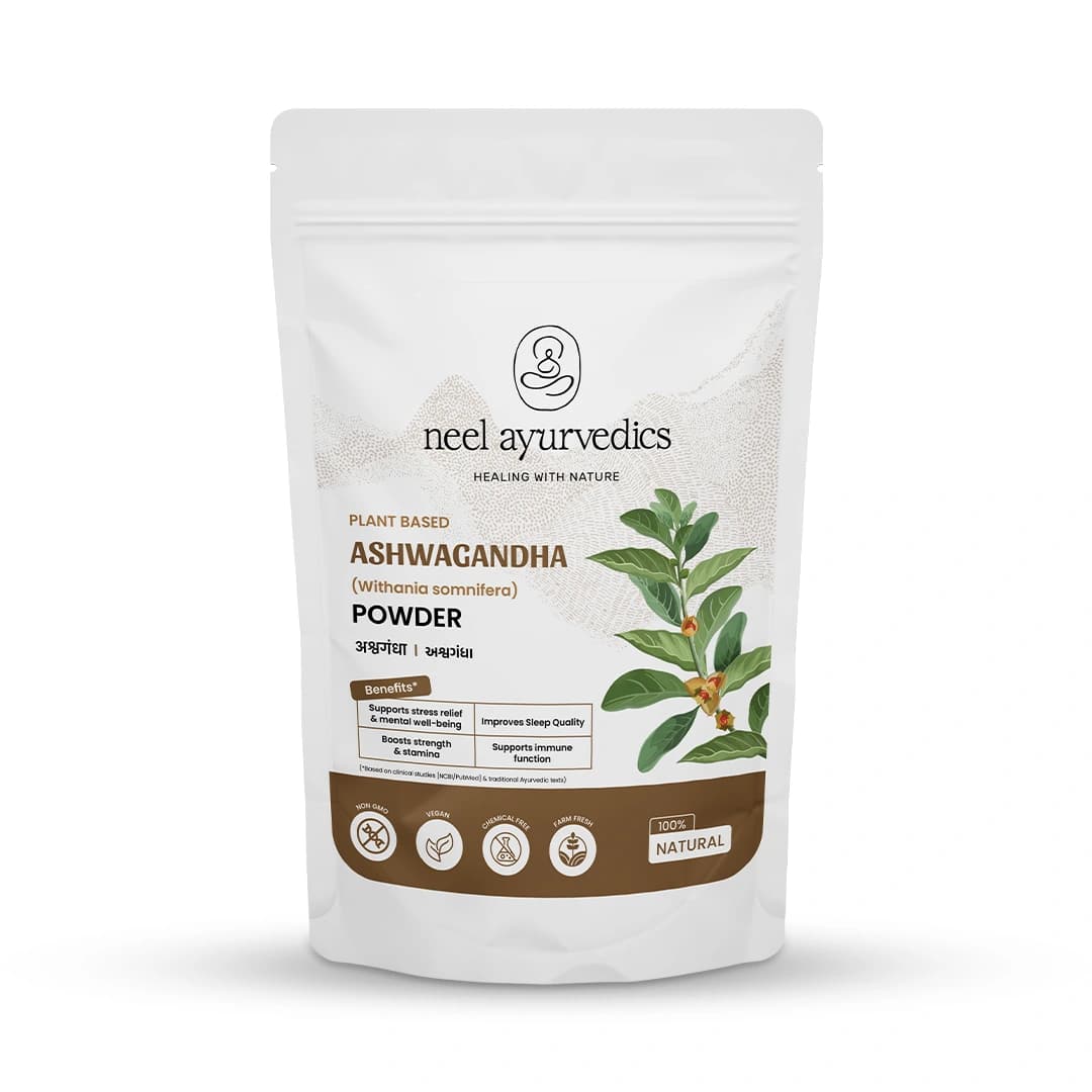 Neel Ayurvedics Ashwagandha (Withania somnifera) in polvere | Ottimo per ridurre lo stress - 100 GM
