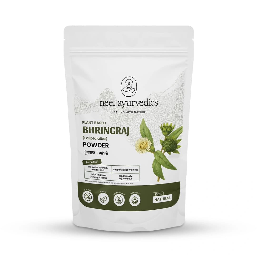 Neel Ayurvedics Bhringraj (Eclipta prostrata) in polvere - Ottimo per capelli sani - 100 GM