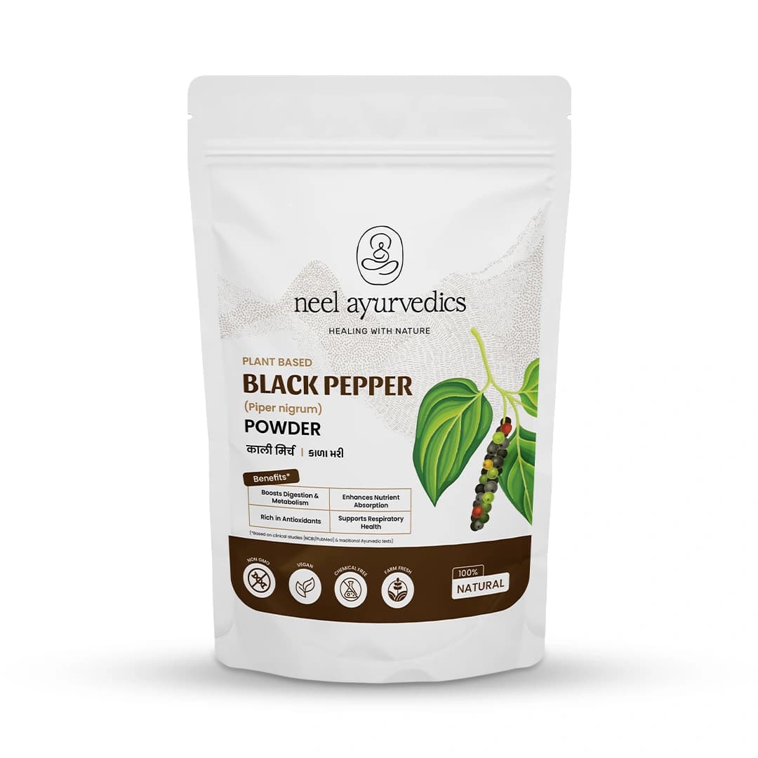 Neel Ayurvedics Kali Mirch / Pepe Nero / Mari (Nero) in polvere - 100 GM
