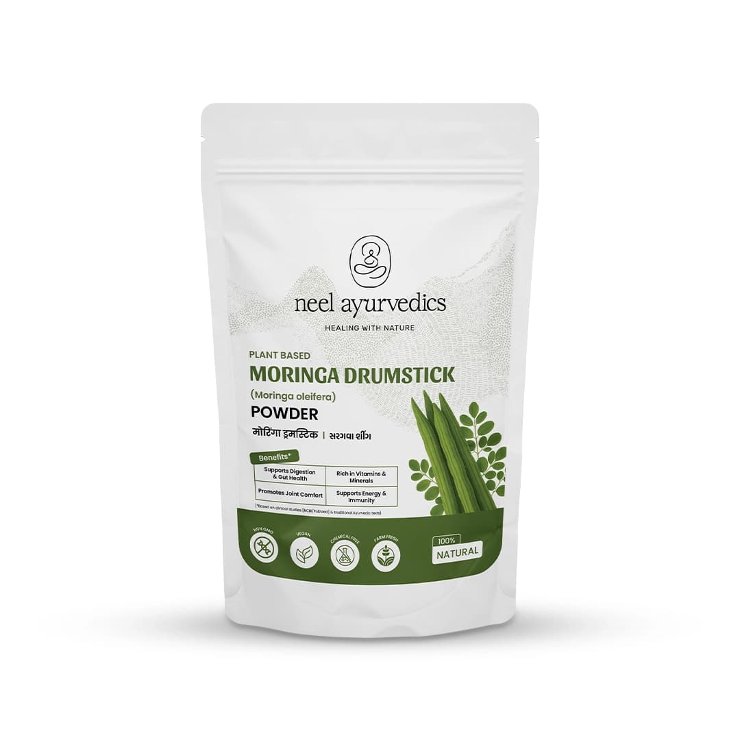 Neel Ayurvedics Bacche di Moringa (Shing / Drumstick) in polvere - Rafforza la digestione | Aumenta l immunit - 100 GM
