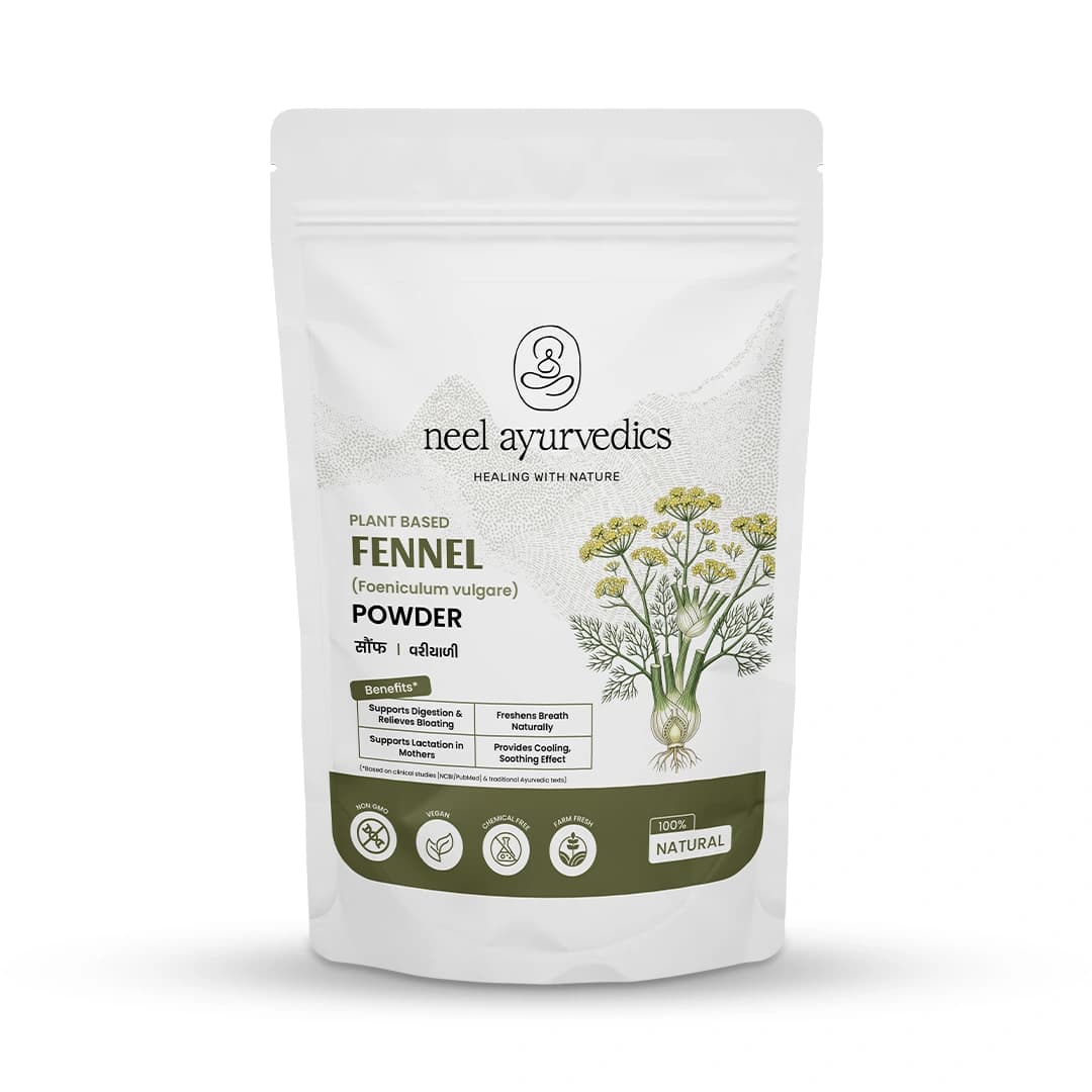 Neel Ayurvedics Variyali / Finocchio / Saunf / Foeniculum vulgare in polvere - 100 GM