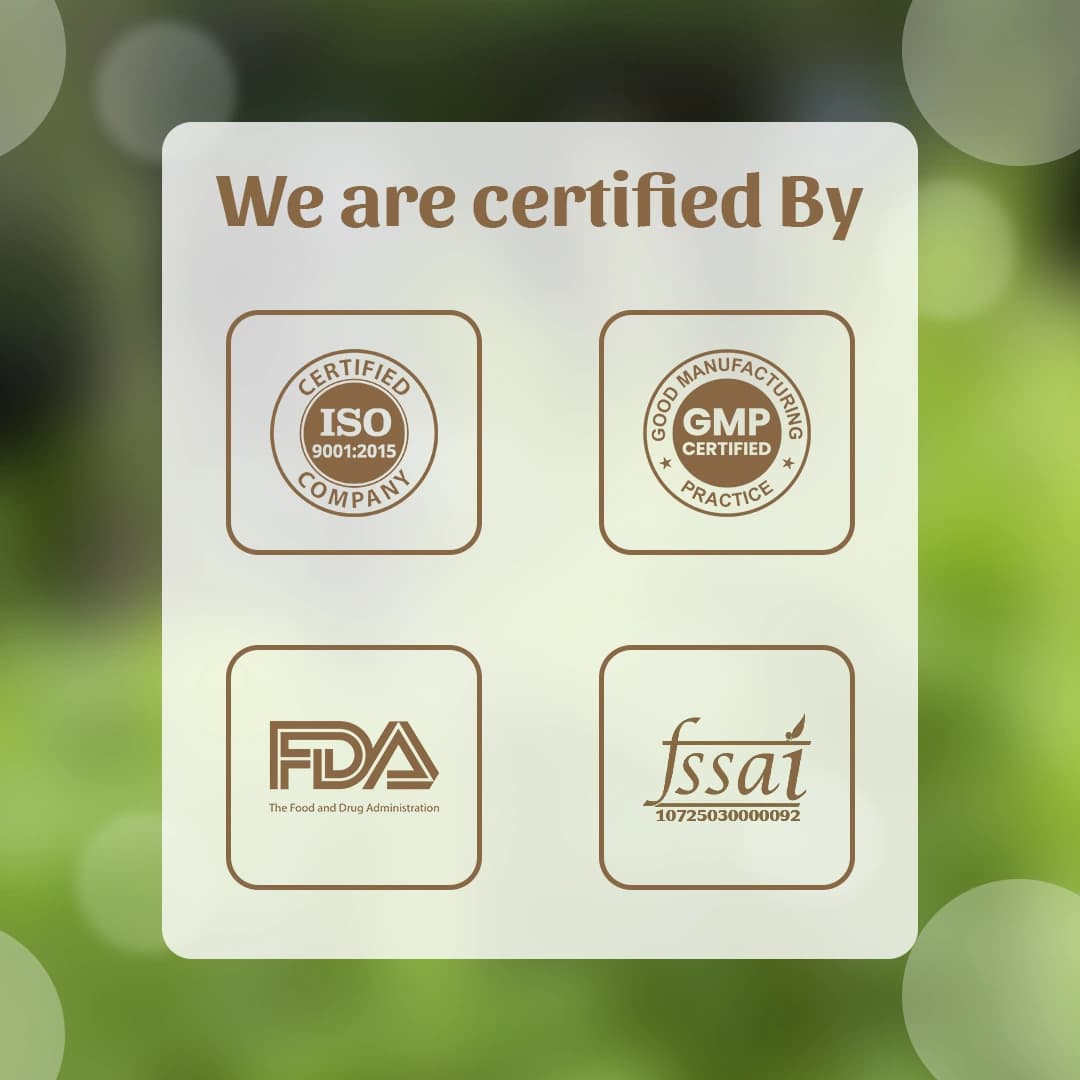 6 Dry Tulsi We are certified By