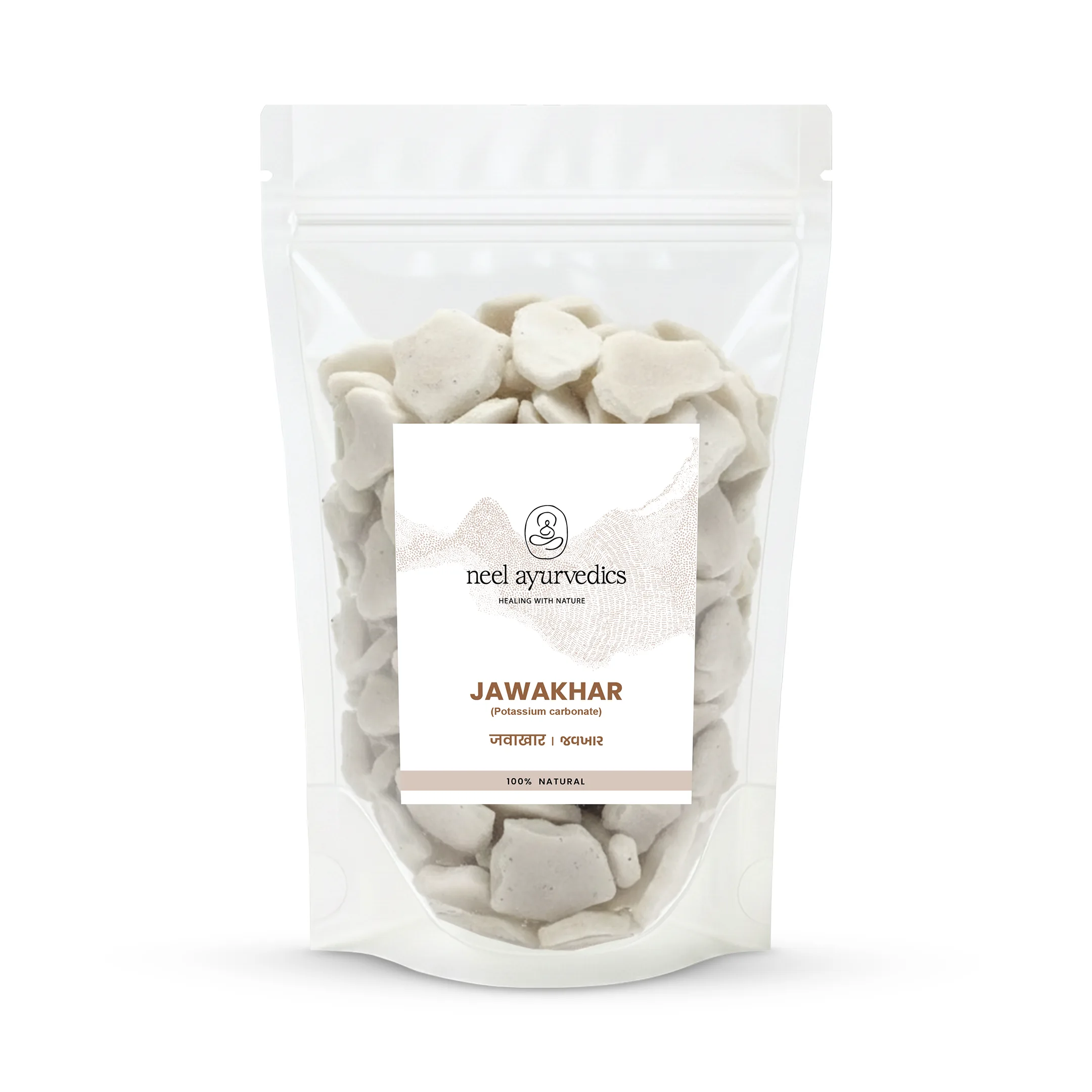 Neel Ayurvedics Jawakhar | Yavakshar | Carbonato di Potassio | Sale alcalino naturale - 250 GM