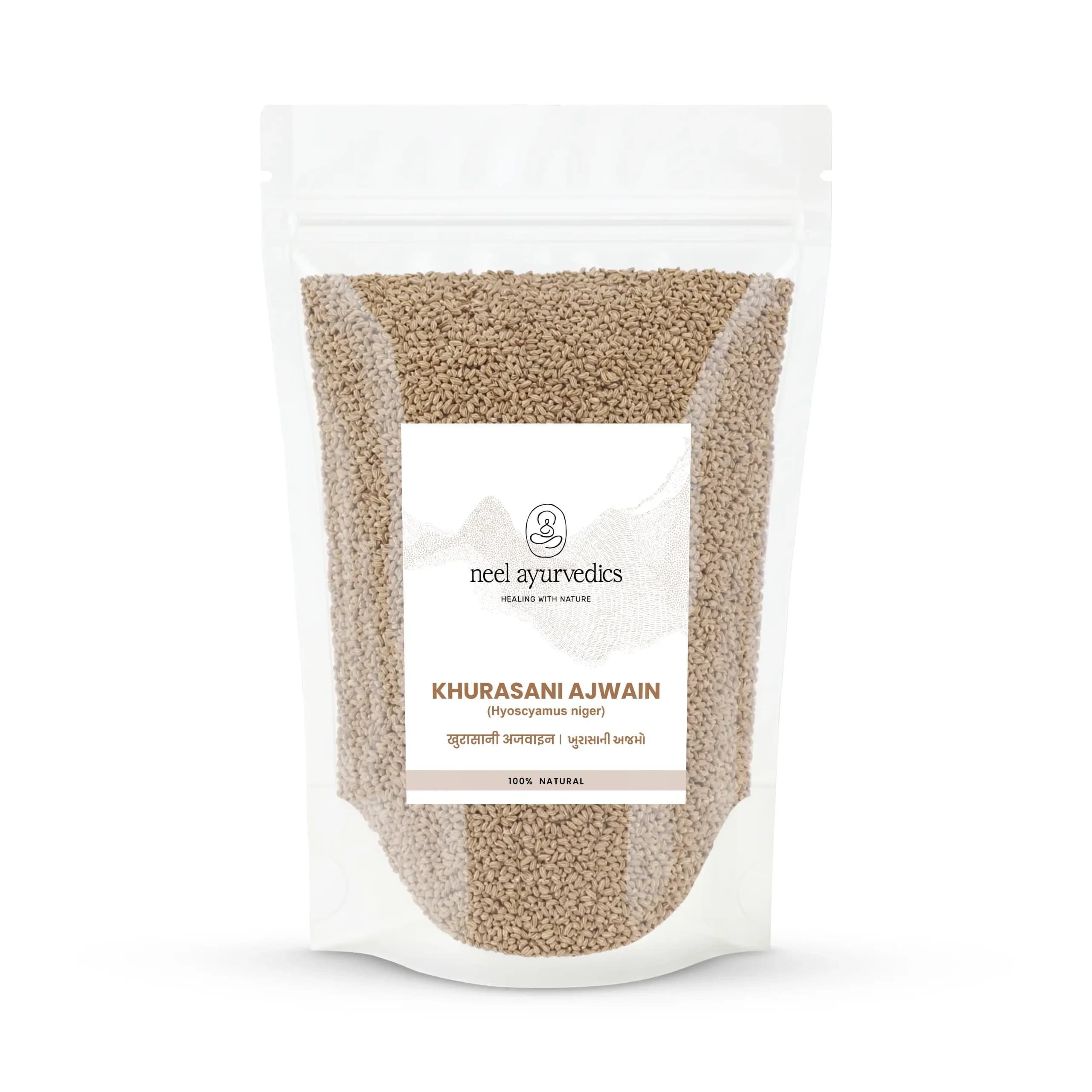 Neel Ayurvedics Khurasani Ajwain | Parasika Yavani | Hyoscyamus niger | Sedativo naturale - 250 GM