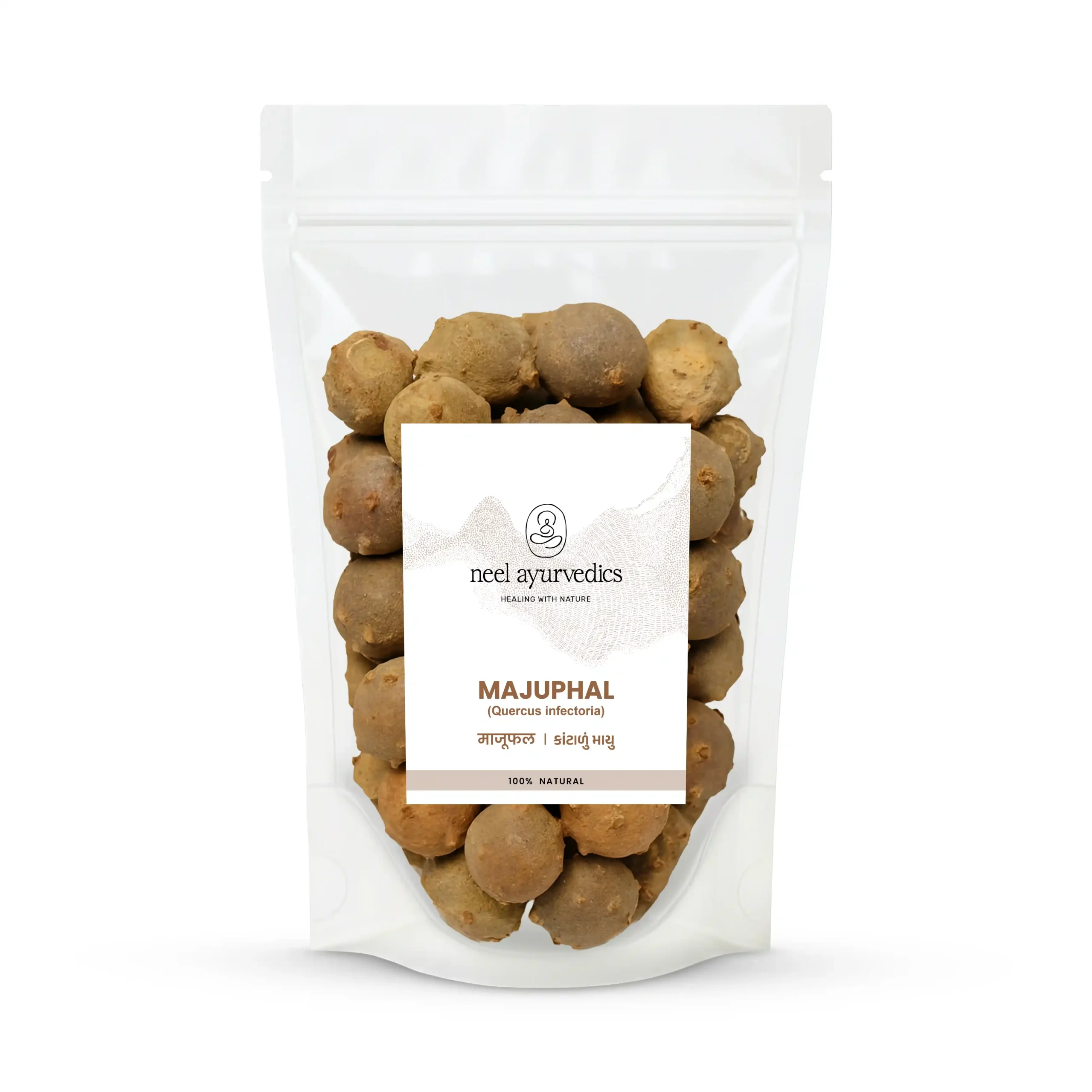 Neel Ayurvedics Katalu Mayu | Majuphal | Galle di Quercia | Quercus infectoria | Astringente naturale - 100 GM