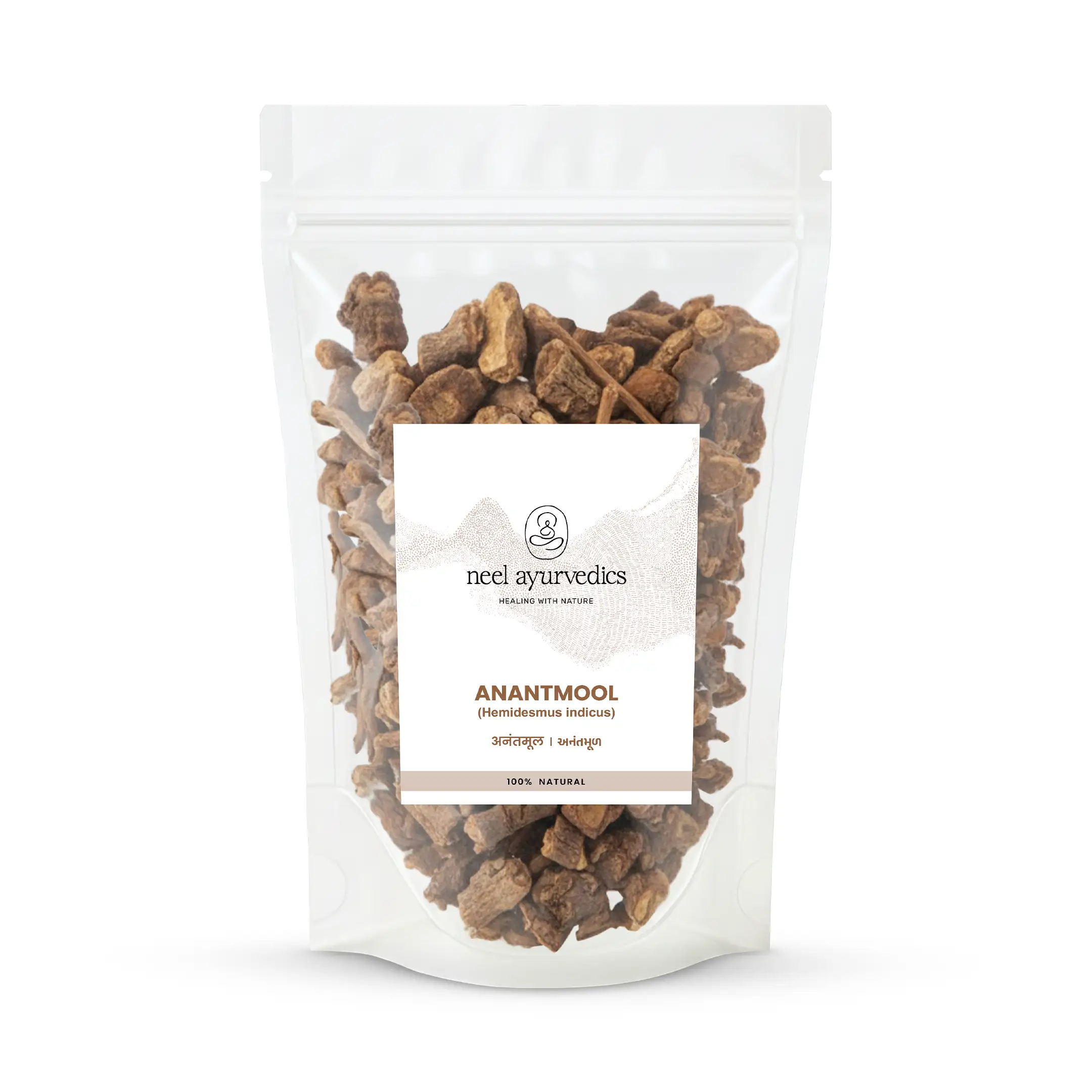 Neel Ayurvedics Anantmool | Anantmool Madrasi | Sarsaparilla | Nannari | Anantamula | Dumbel | Hemidesmus Indicus - 250 GM