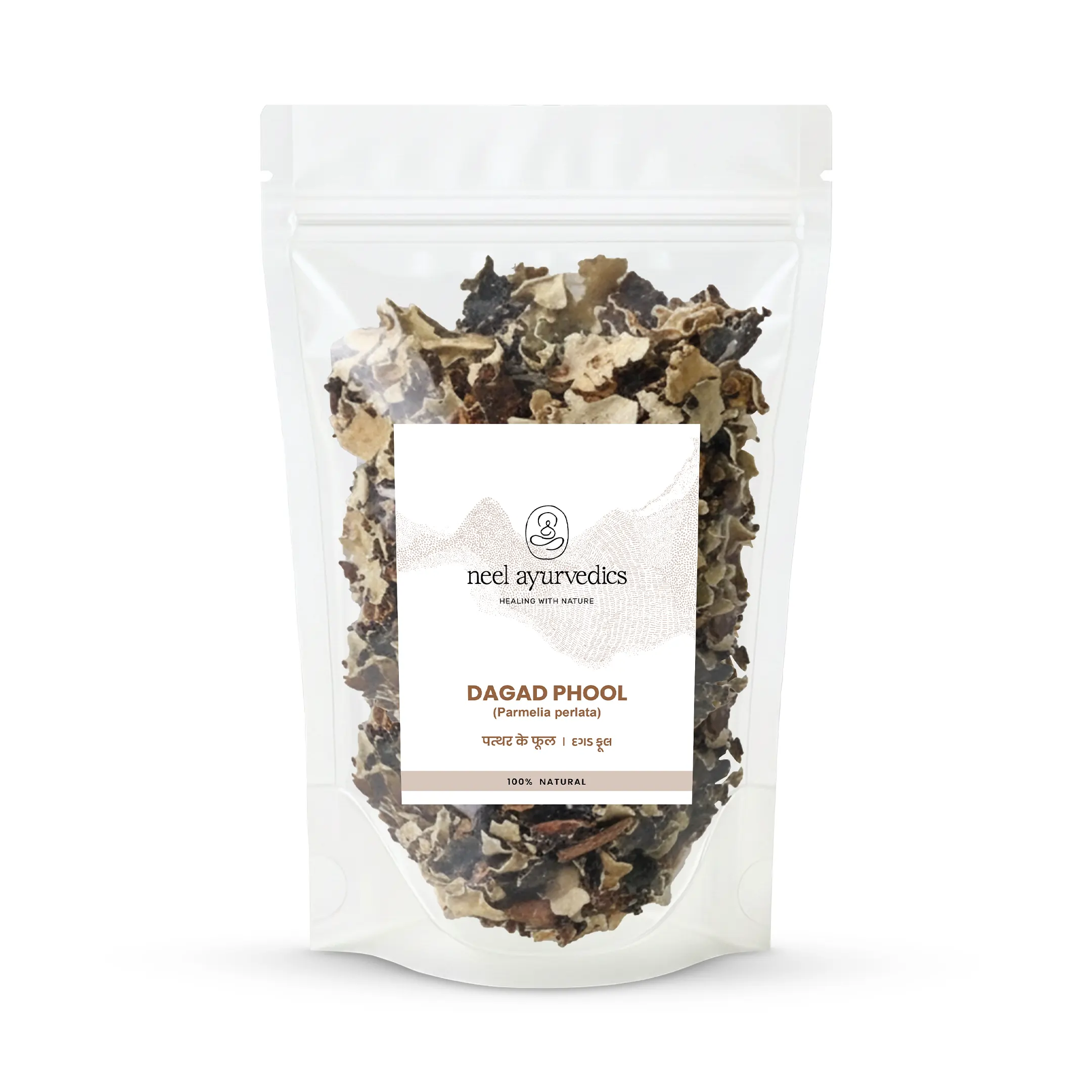 Neel Ayurvedics Dagad Phool | Fungo di pietra | Parmelia perlata | Usato in cucina tradizionale - 250 GM