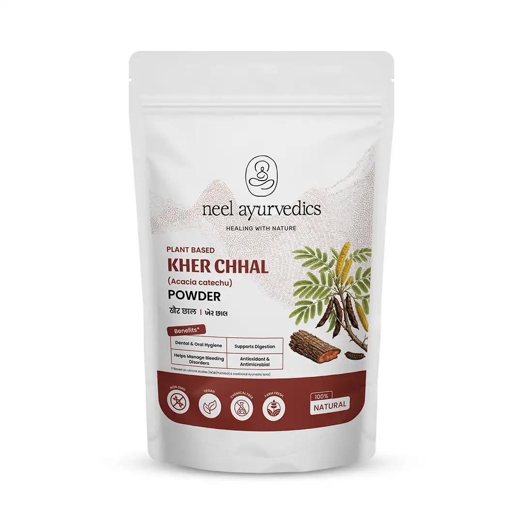 Neel Ayurvedics Corteccia di Kher / Khadira / Acacia Catechu in polvere - 100 GM