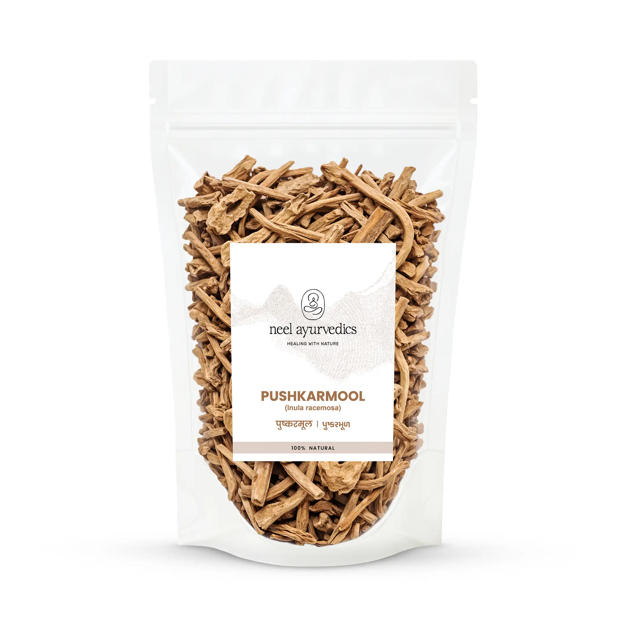 Neel Ayurvedics Pushkarmool | Radice di Pushkar | Inula Racemosa | Supporto respiratorio - 100 GM