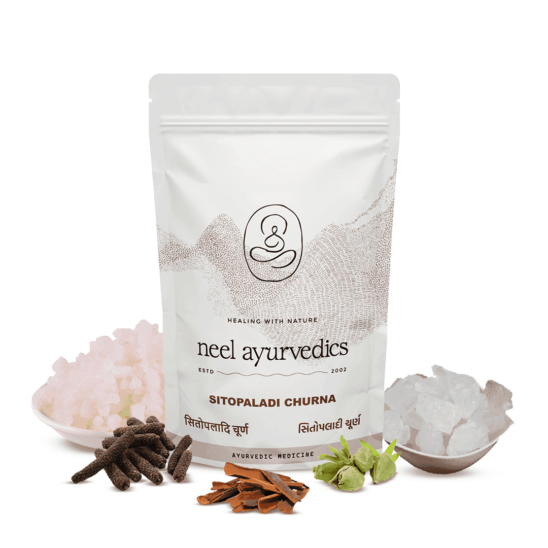 Neel Ayurvedics Sitopaladi Churna | Polvere di Sitopaladi | Per problemi respiratori - 100 GM