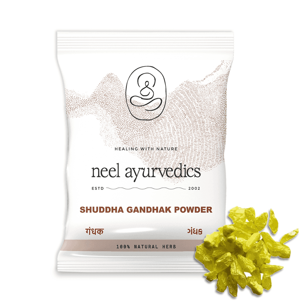 Neel Ayurvedics Zolfo Purificato (Gandhak Shuddh) in polvere - 100 GM