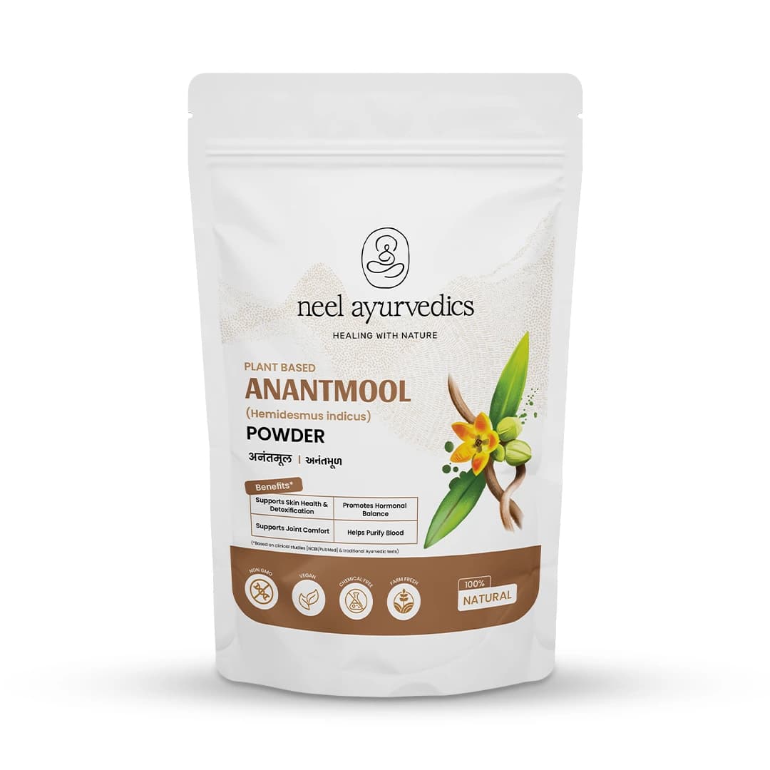Neel Ayurvedics Anantmool (Hemidesmus indicus) in polvere | Ottimo per le malattie della pelle - 100 GM