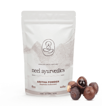Neel Ayurvedics Reetha |  Aritha (Sapindus mukorossi) in polvere | Polvere di noce del sapone indiana | Per capelli sani