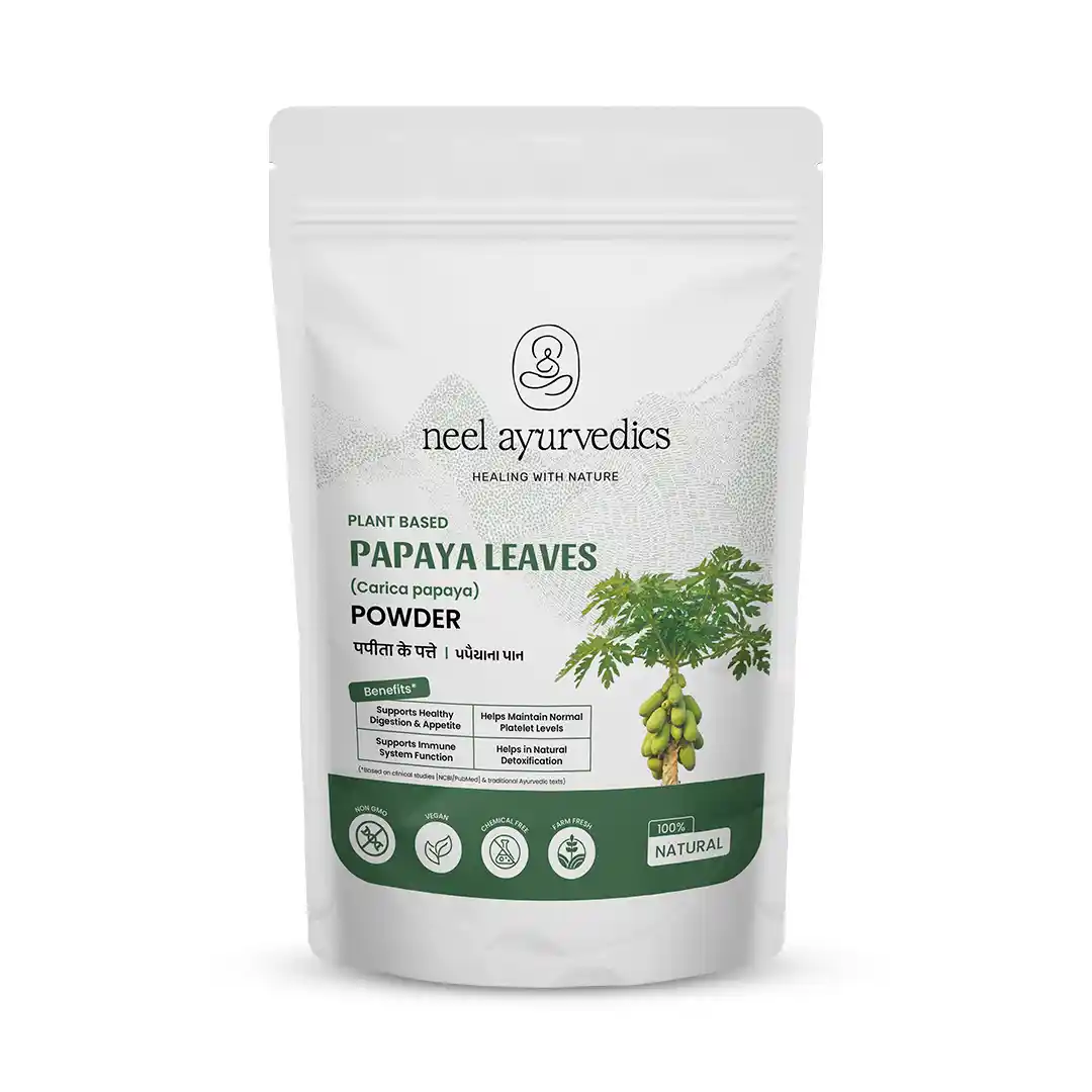 Neel-Ayurvedics-Papaya-Leaves-Powder-1 Neel Ayurvedics Polvere di foglie di papaya